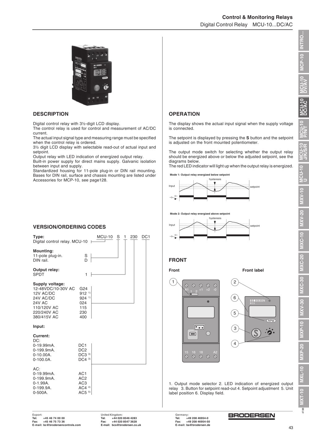 Brodersen Controls - 4627, 140597
