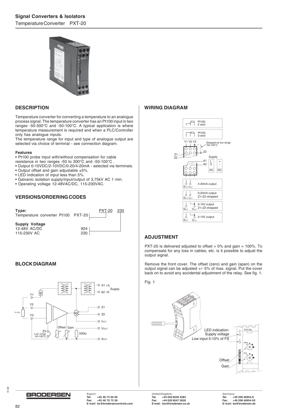 Brodersen Controls - 2992, 150102, 2887, 41077
