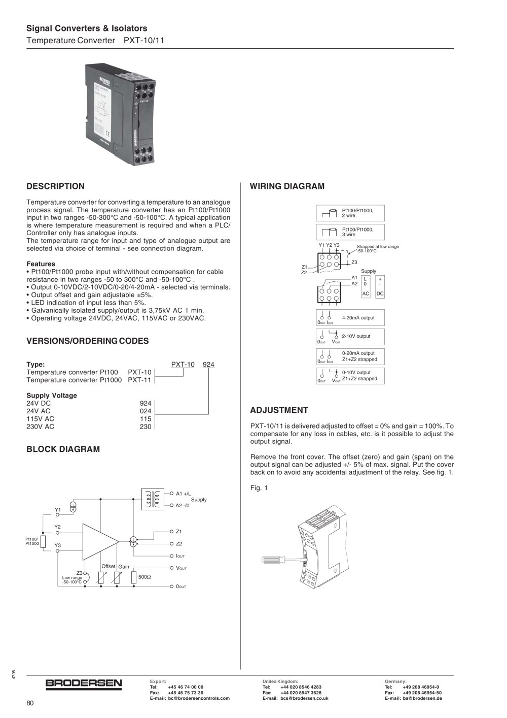 Brodersen Controls - 2992, 2887