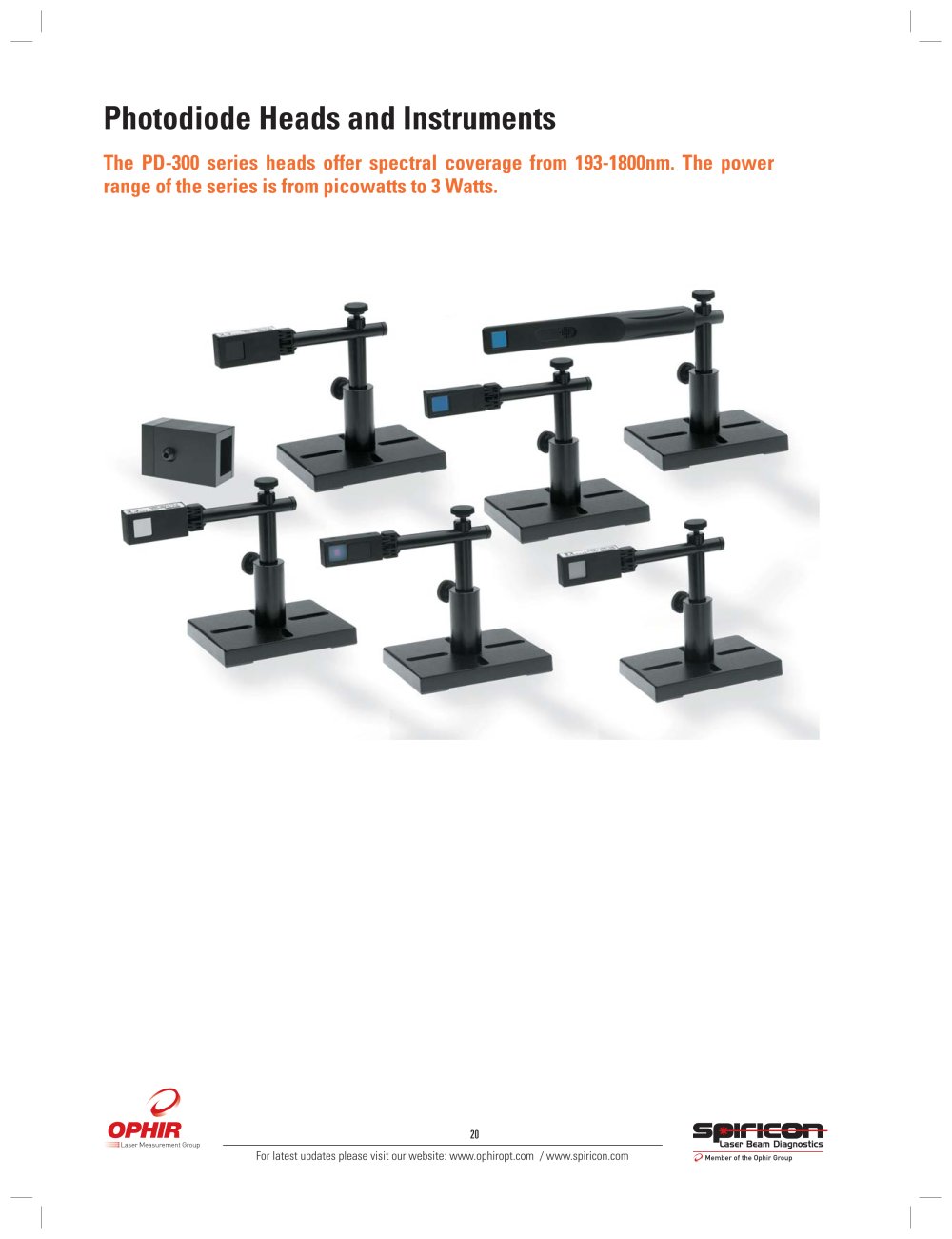 Laser Power Meter - Photodiode Heads - Ophir Optronics