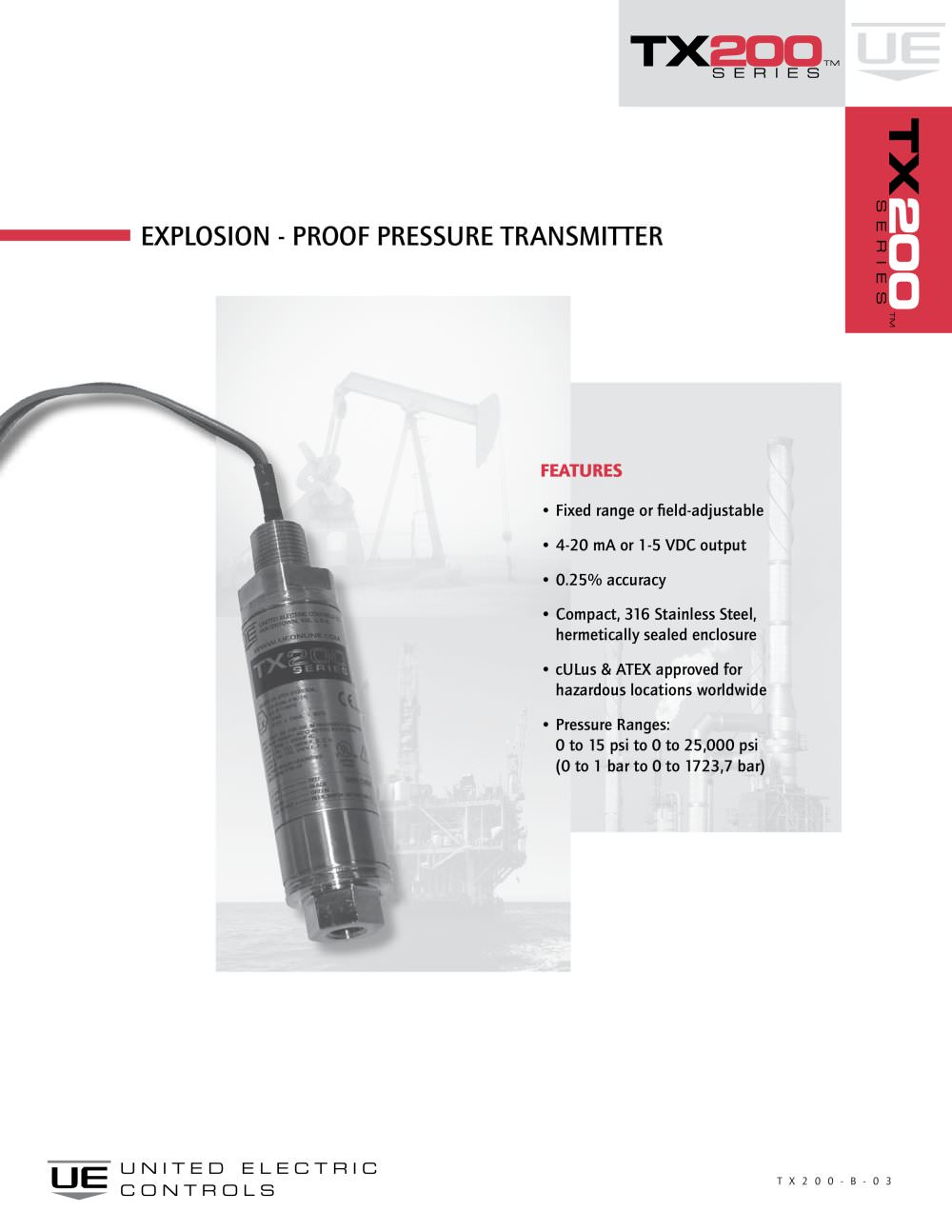 pressure transmitter - United Electric Controls