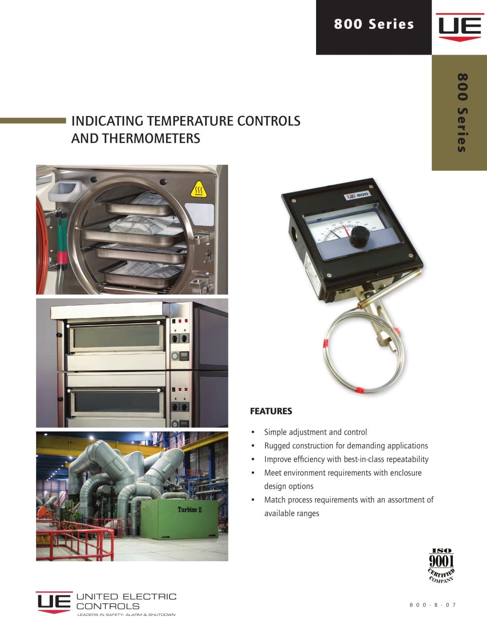 temperature switch 800 series - United Electric Controls