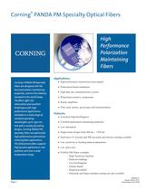 Corning PANDA PM and RC PANDA Specialty Fiber Product Information Sheet 