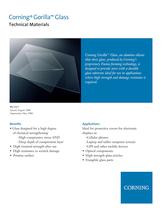 Gorilla Glass Product Information Sheet 