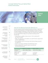 InfiniCor 62.5 �m optical fiber product information sheet
