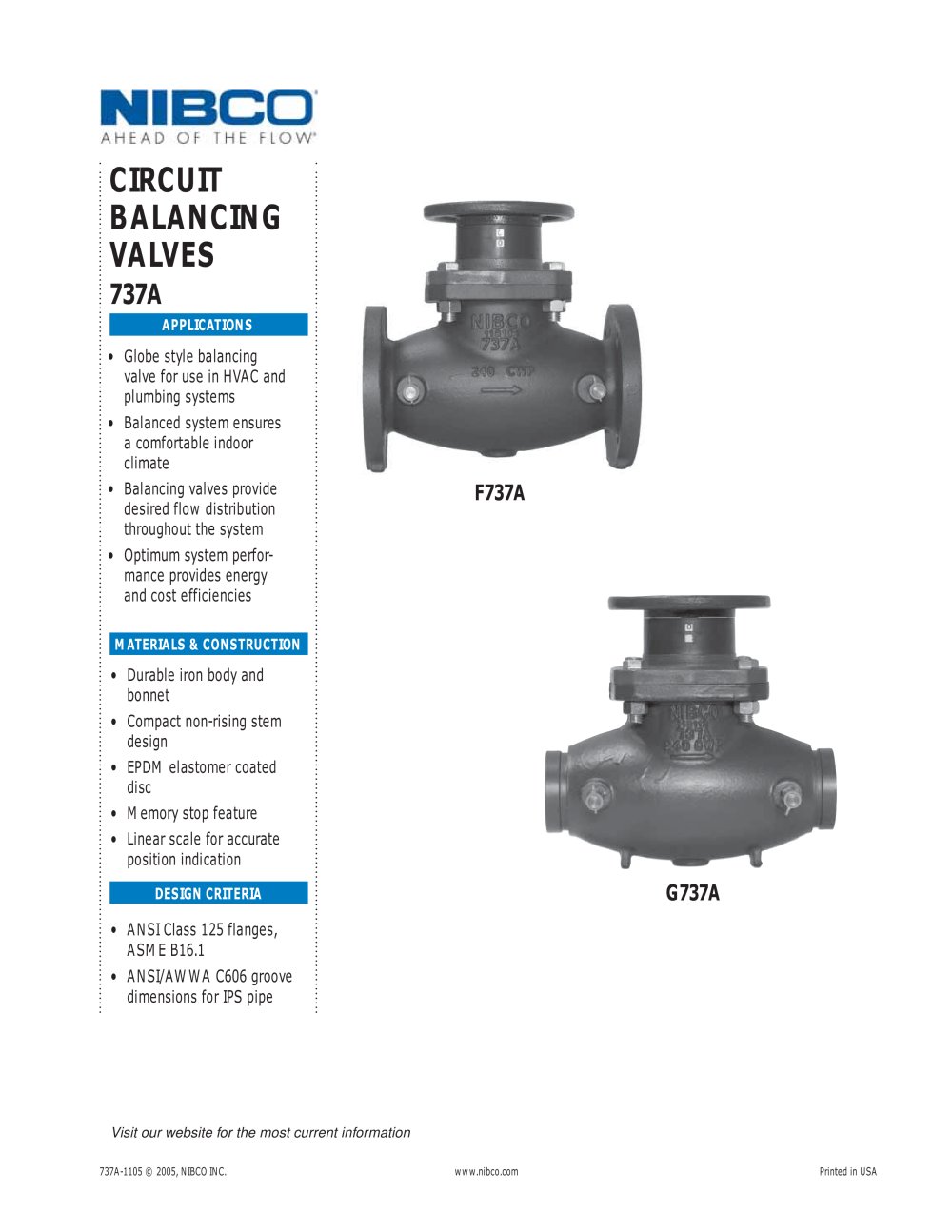 Flanged & Grooved Circuit Balancing Valve NPI - NIBCO