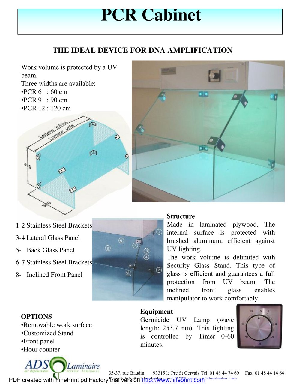 PCR Cabinet - ADS LAMINAIRE