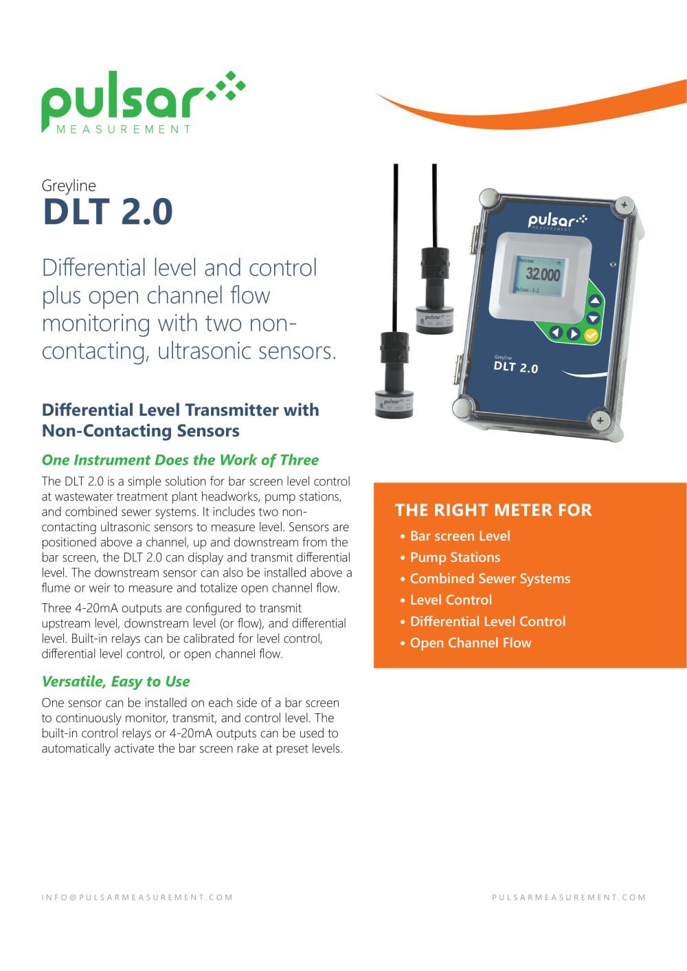 Differential Level Transmitter - DLT 2.0 - Greyline Instruments