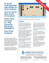 LK Series 3 kW Regulated High Voltage DC Power Supplies