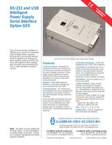 RS-232 and USB Intelligent Power Supply Serial Interface Option GE9