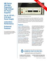 WR Series 250 Watt Regulated High Voltage DC Power Supplies