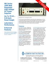 WX Series 1000 Watt Regulated High Voltage DC Power Supplies