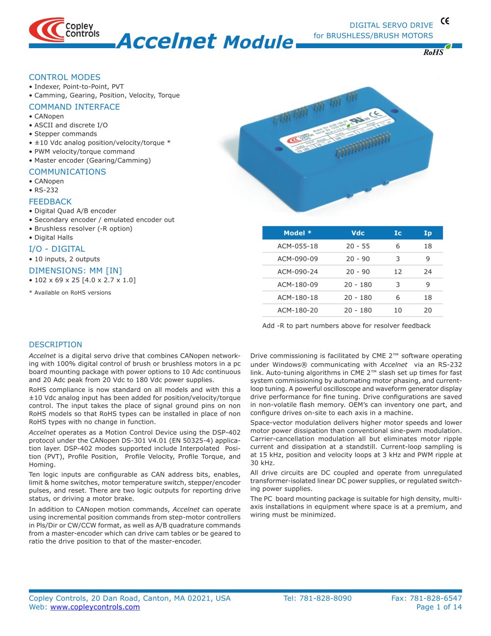 Accelnet Module - Copley Controls