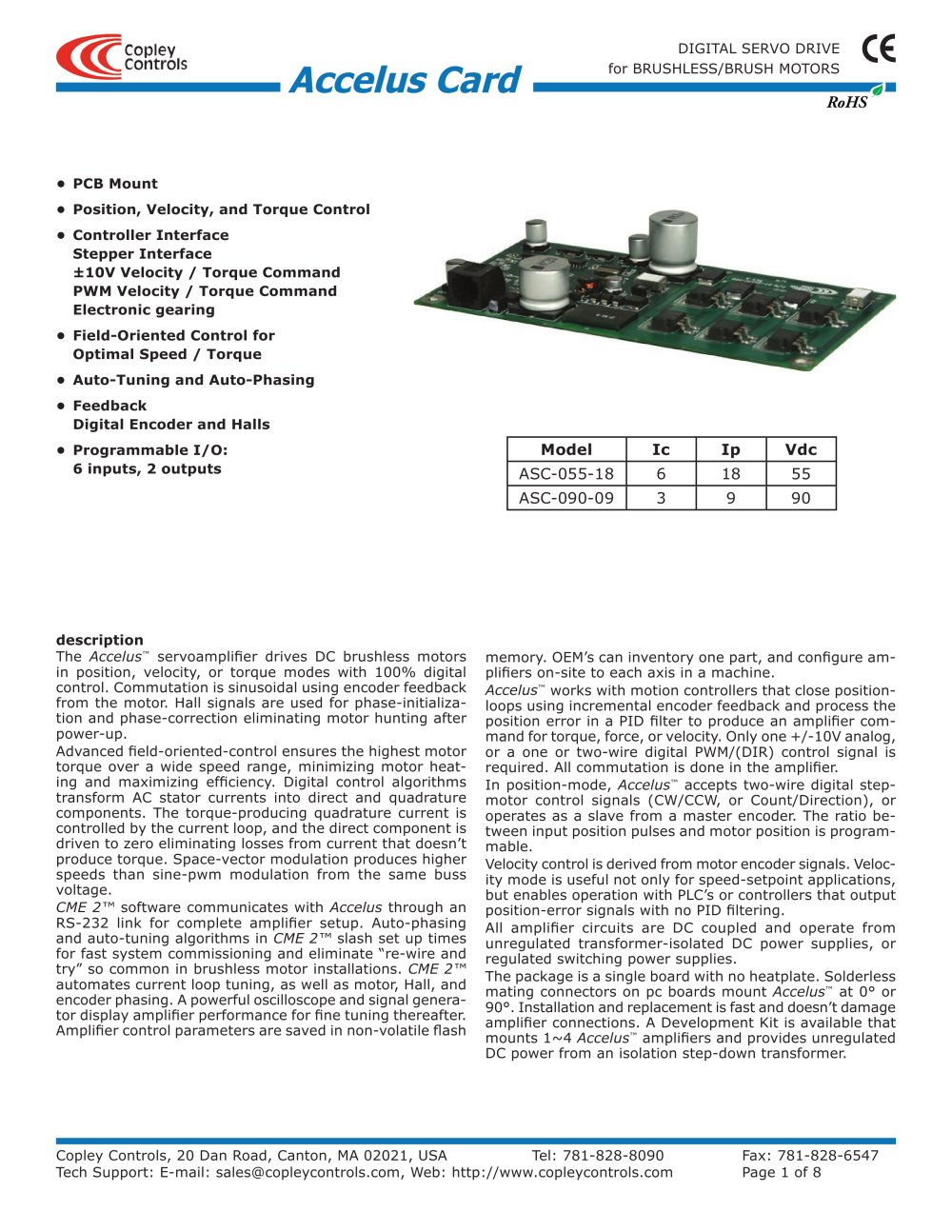 Accelus Card - Copley Controls
