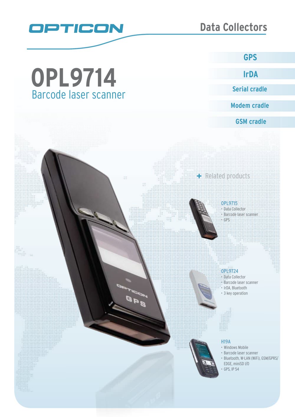 portable data collection terminal with barcode reader - OPTICON