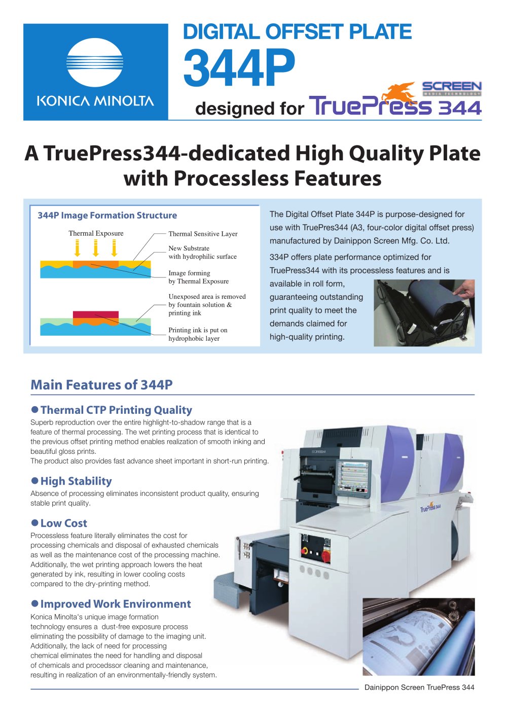 The Digital Offset Plate 334P - Konica Minolta Sensing