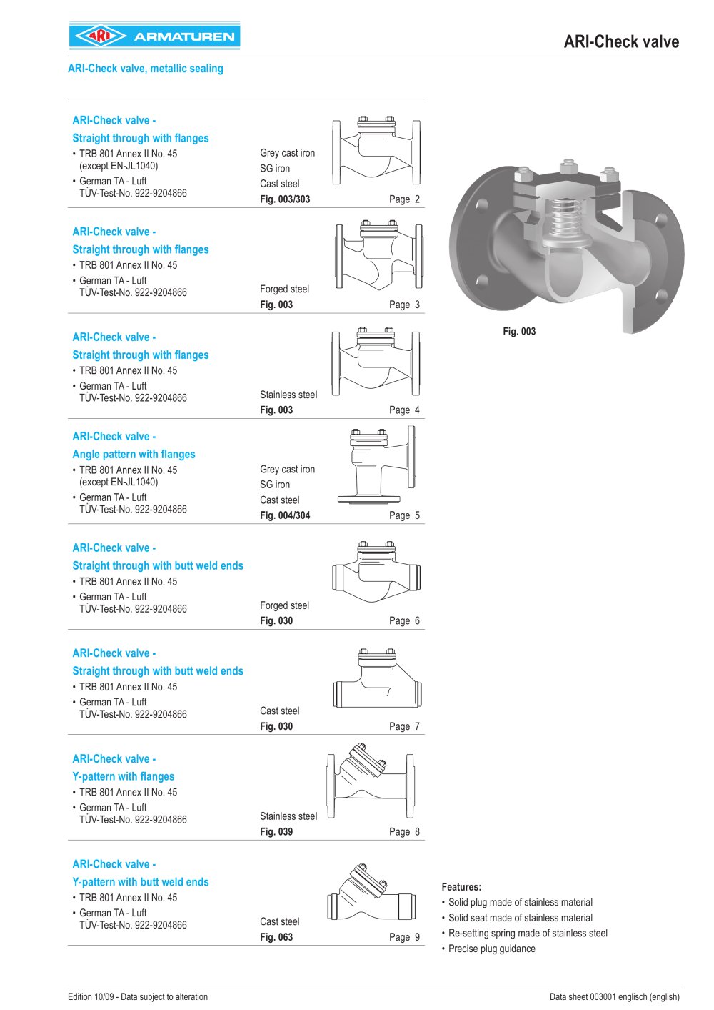 ARI-Check valve - ARI-Armaturen