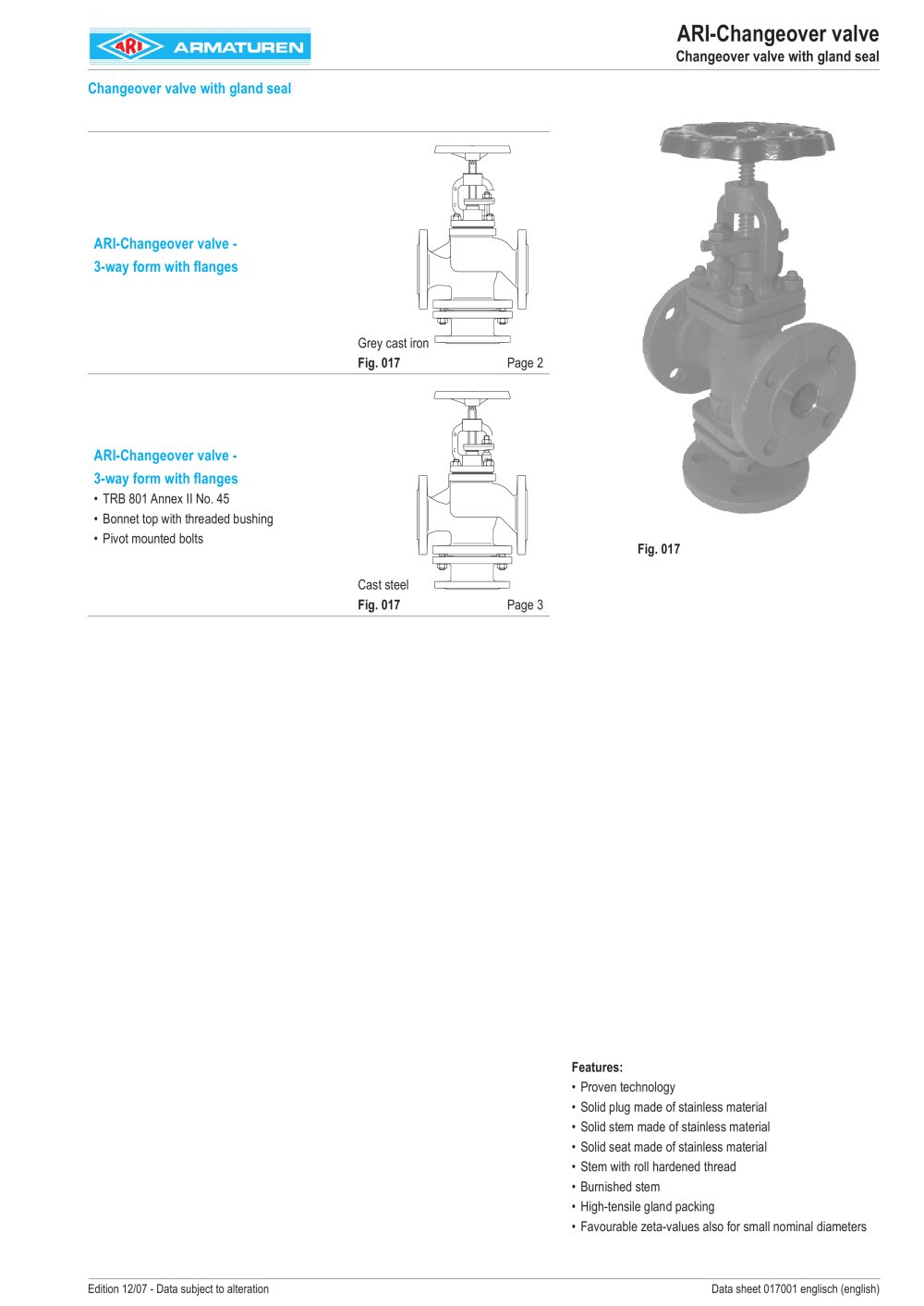 Metallic sealing - ARI-Armaturen