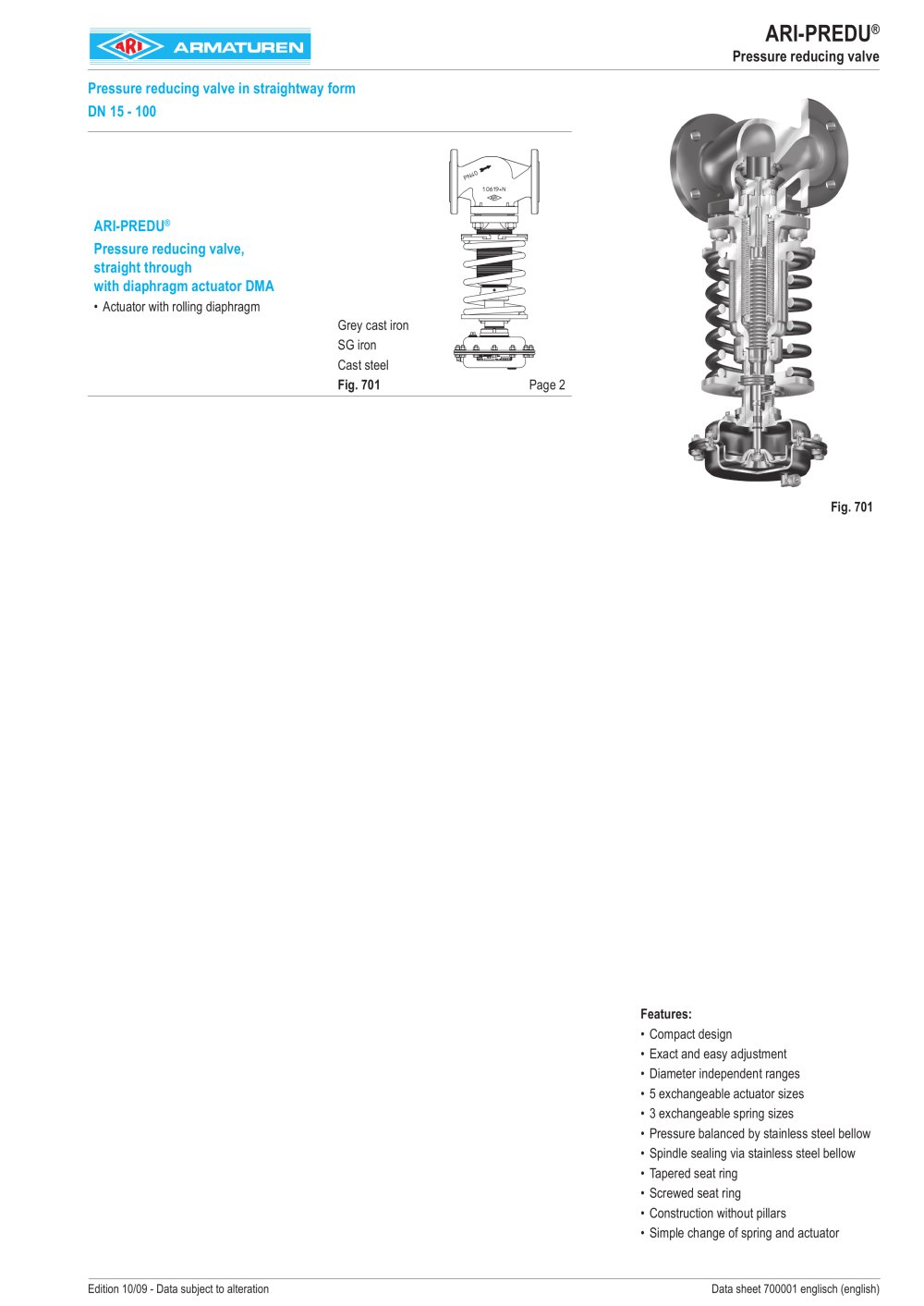 Pressure Reducing Valve - ARI-Armaturen