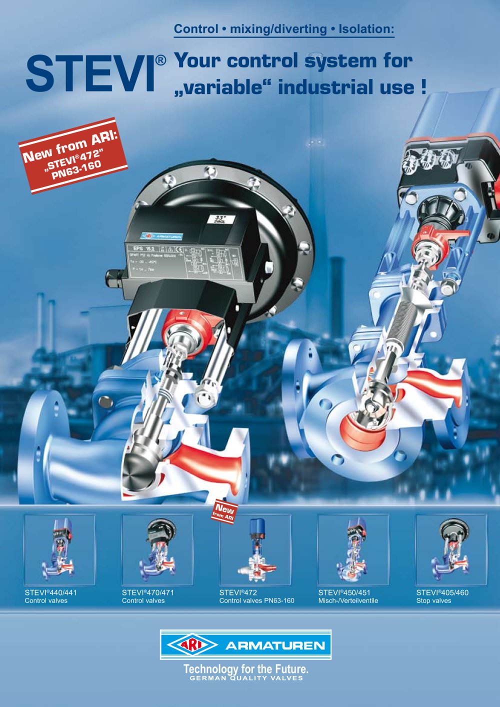 STEVI - Now also in PN 63 - PN 160 - ARI-Armaturen