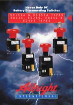 Heavy Duty DC Battery Disconnecting Switches.  ED125, ED250, ED252 & ED402 Types.  SD150A & SD250A Types
