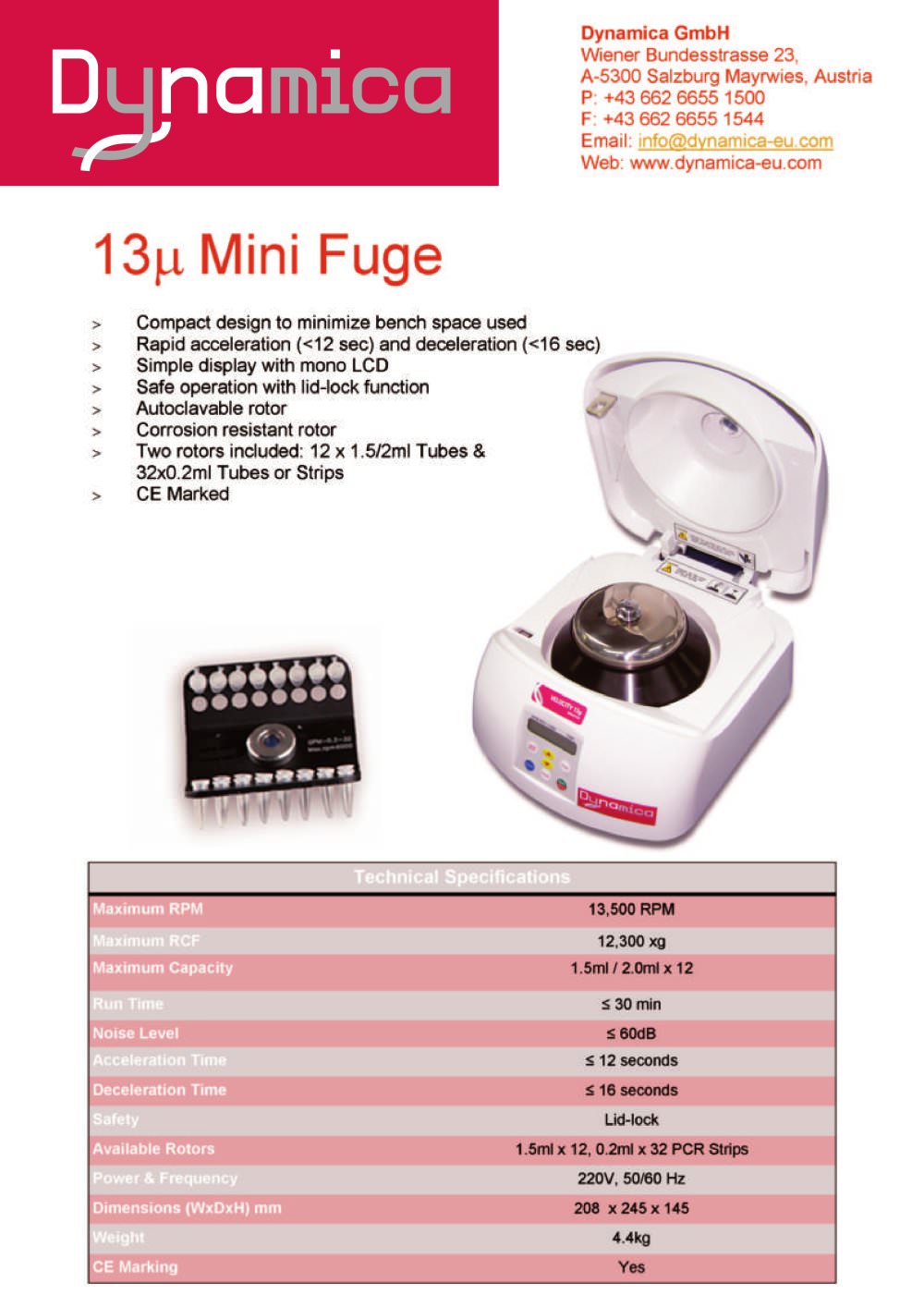 Centrifuges Velocity 13u and 6u - Precisa Gravimetrics AG