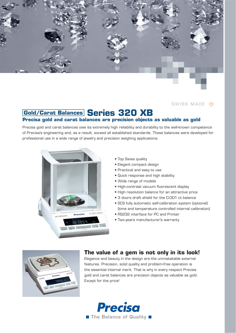 Gold and Carat balances - Precisa Gravimetrics AG