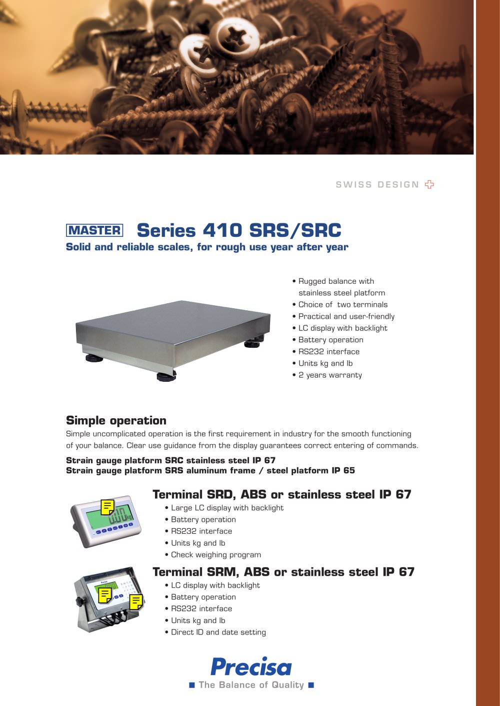 Industrial scales Series 410 - Precisa Gravimetrics AG
