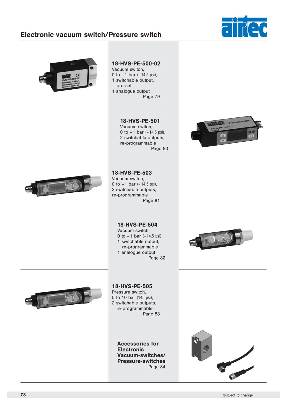 Electronic vacuum switch/Pressure switch - AIRTEC Pneumatic