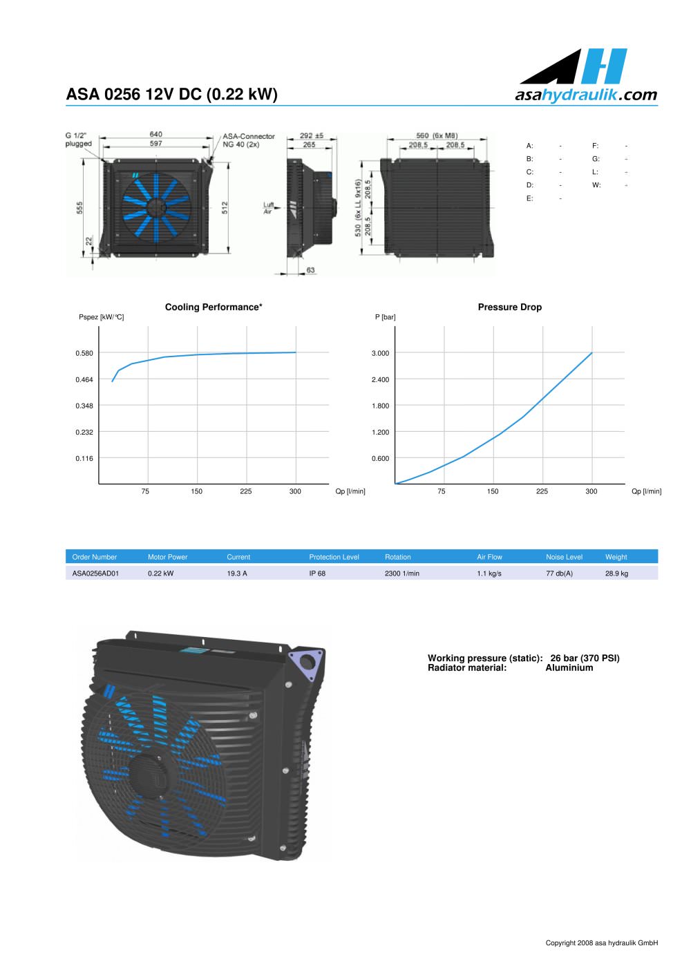 Air/Oil Cooler - ASA Hydraulik