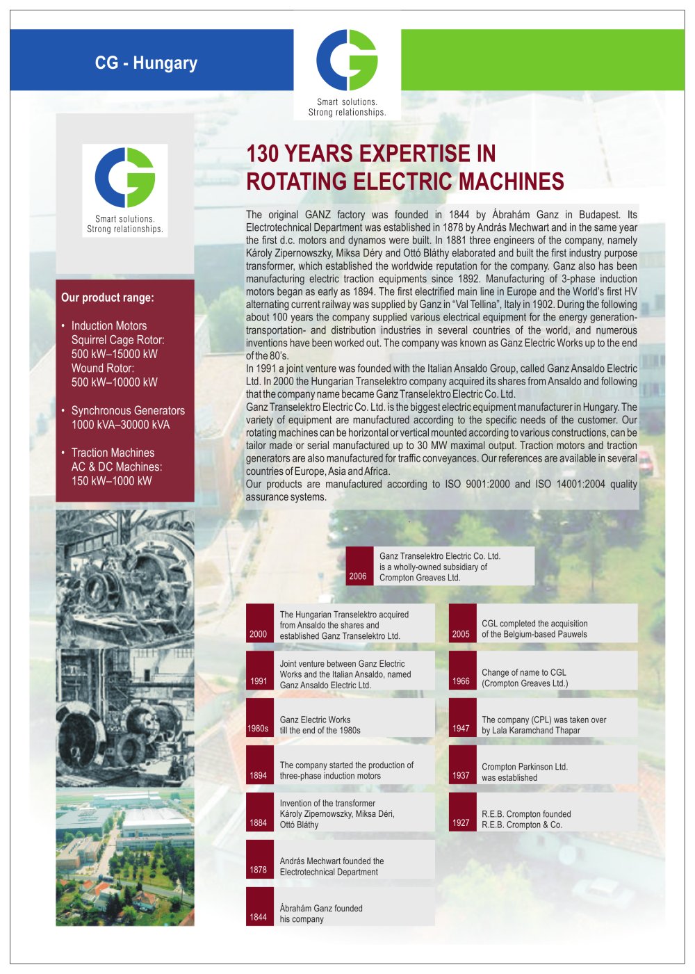 ROTATING ELECTRIC MACHINES - CG Power Systems
