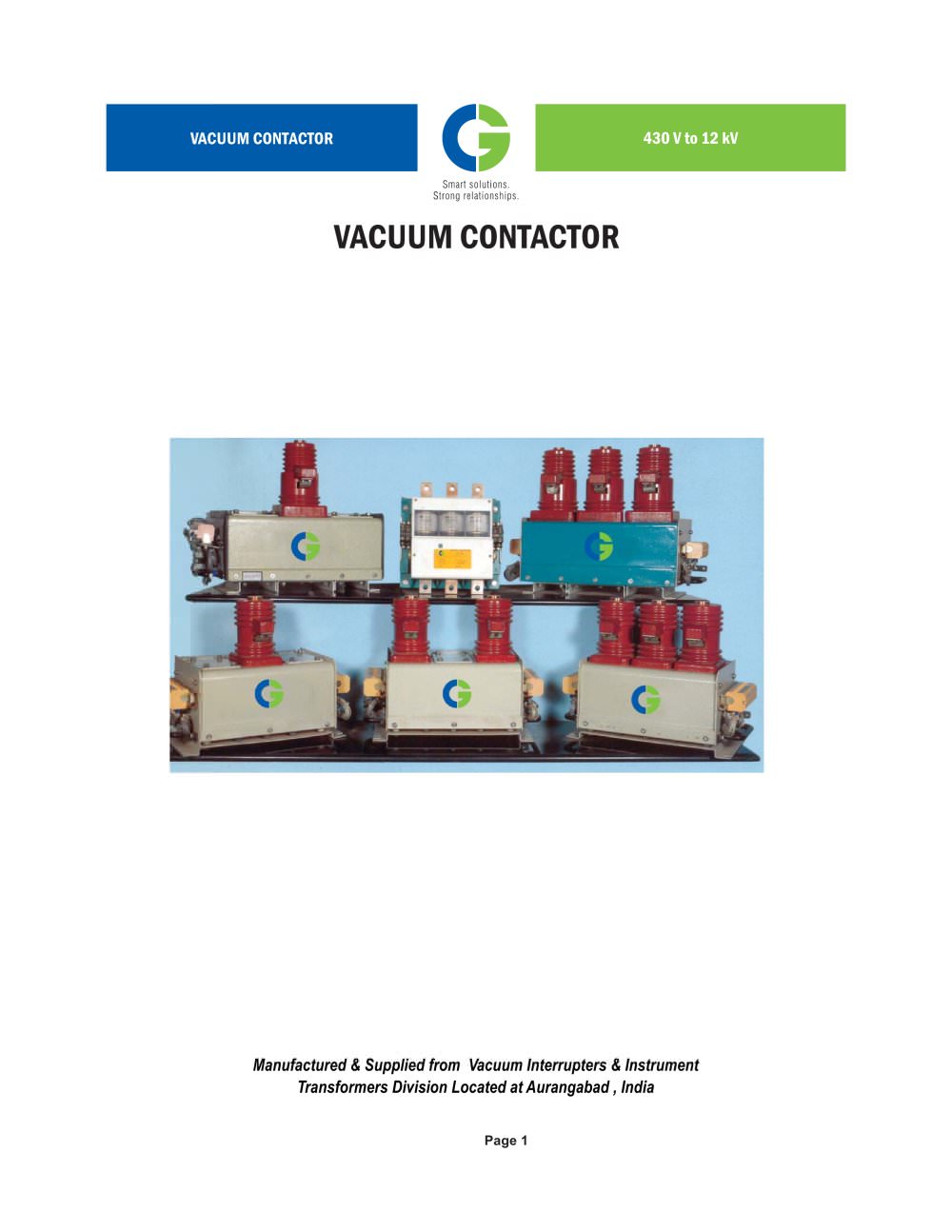 VACUUM CONTACTOR - CG Power Systems