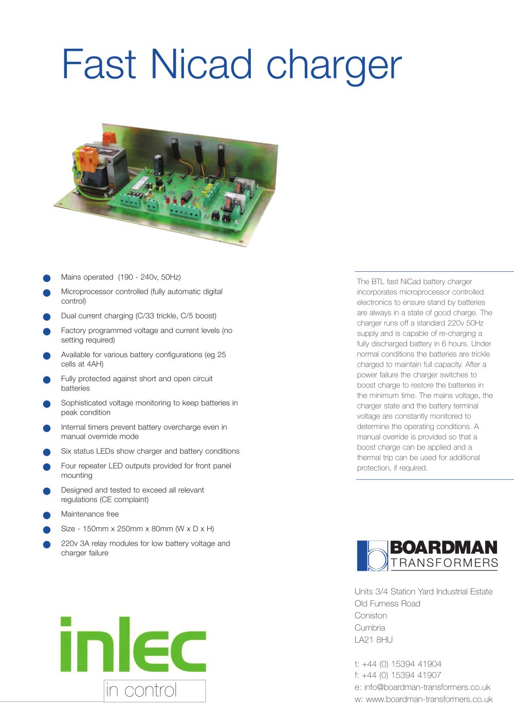 Fast Nicad charger - Boardman Transformers