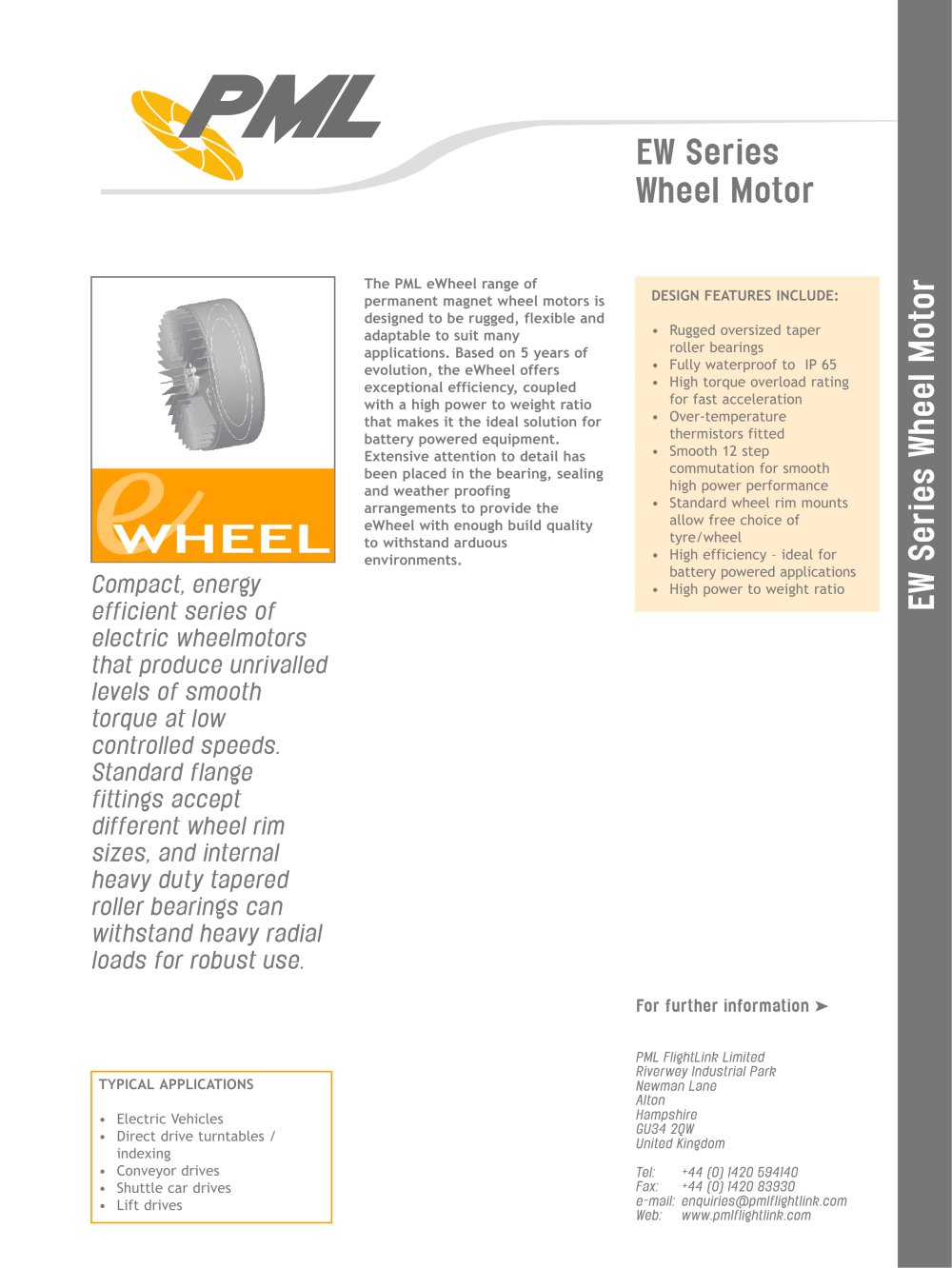 EW Series Wheelmotors - Pinted Motor Works