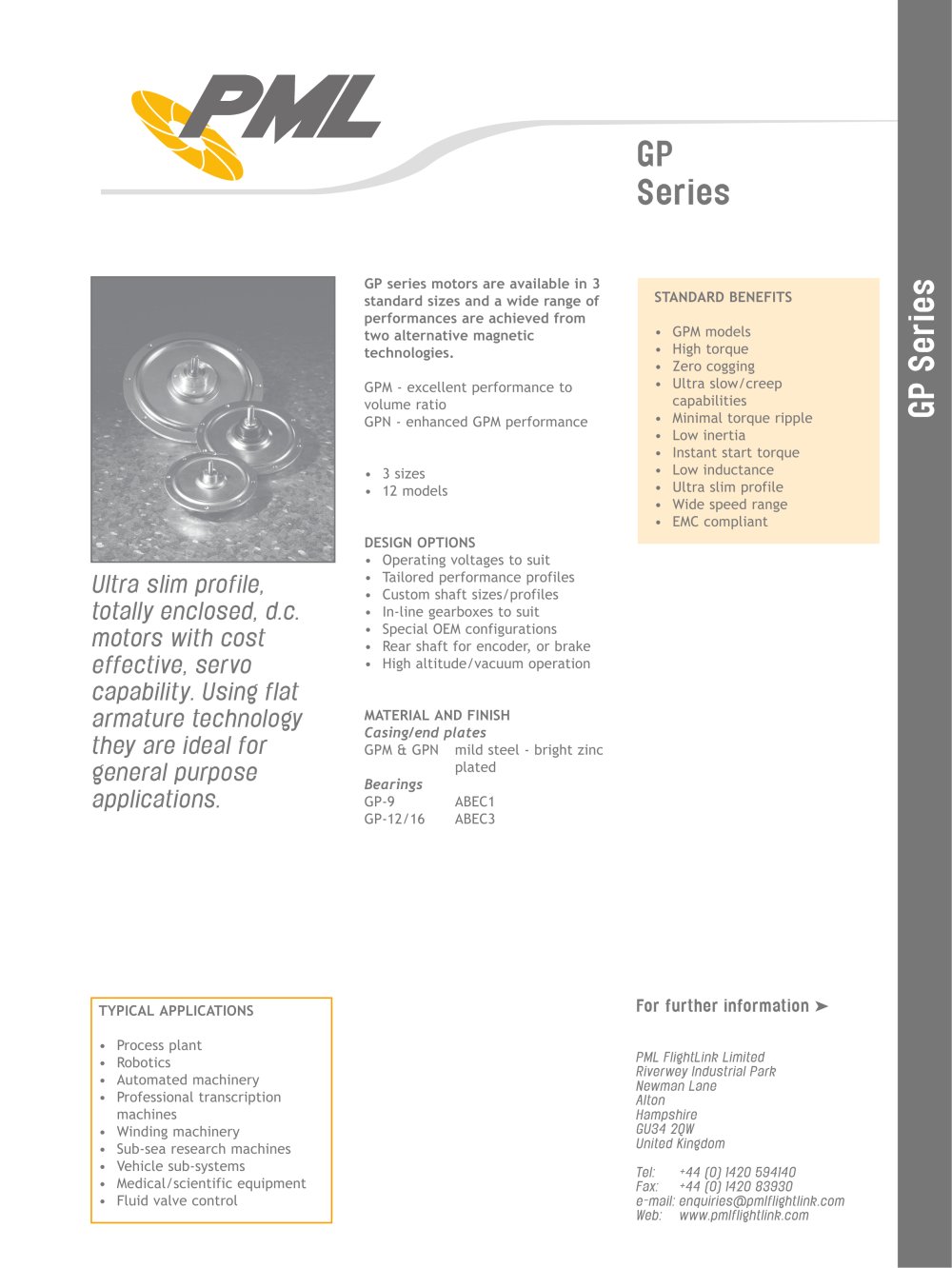 GP Series Motors - Pinted Motor Works