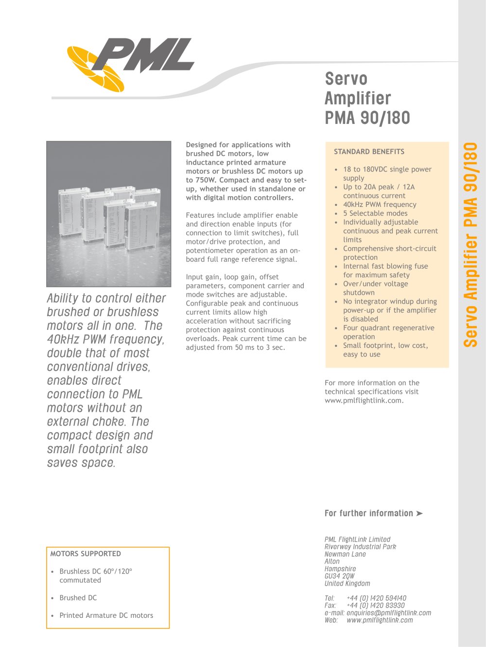 PMA90/180 Servo Amplifier - Pinted Motor Works
