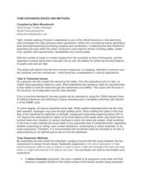 Tube Expansion Issues and Methods