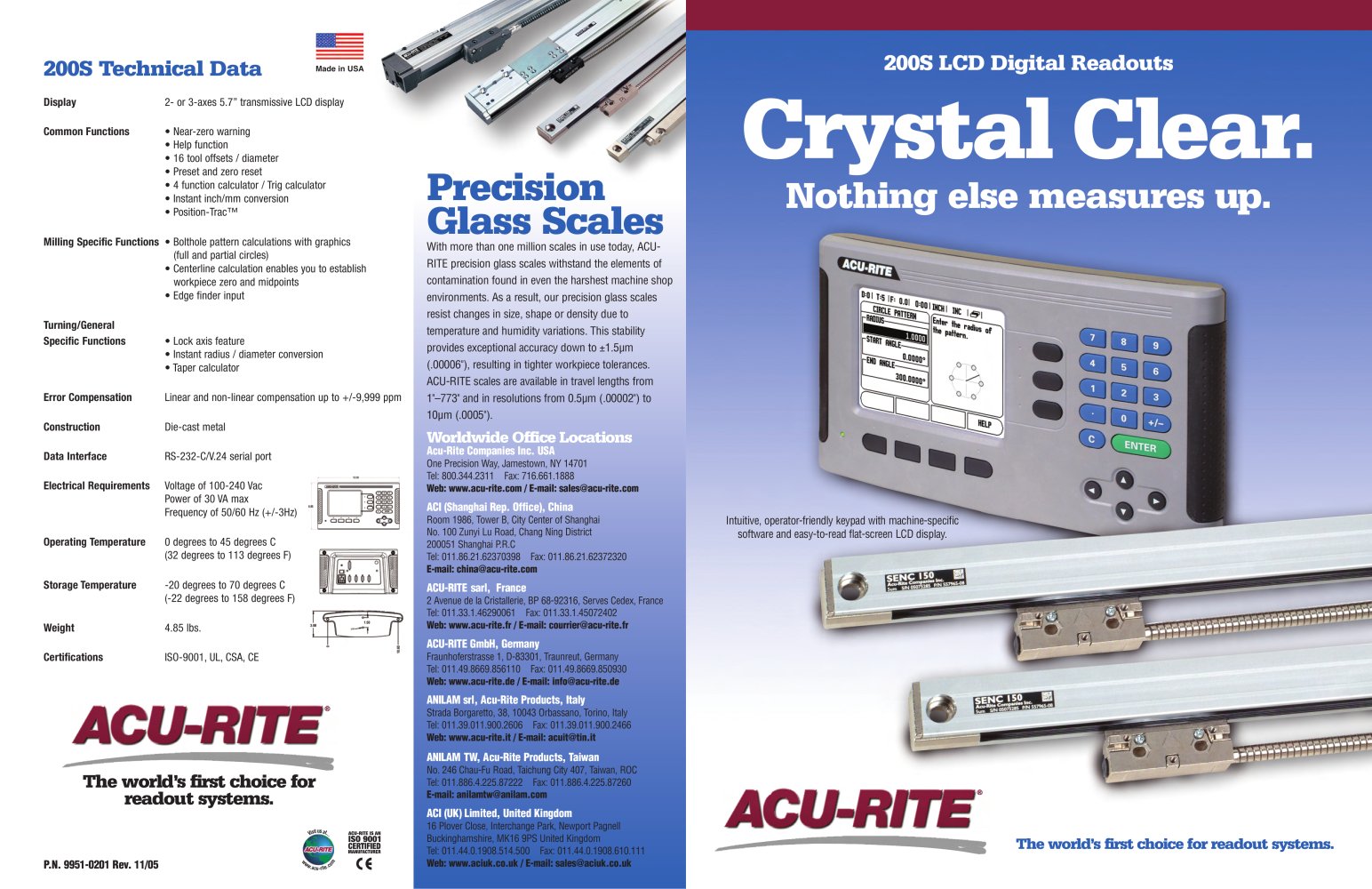 200S LCD Readout for Machine Tool Applications - ACU-RITE