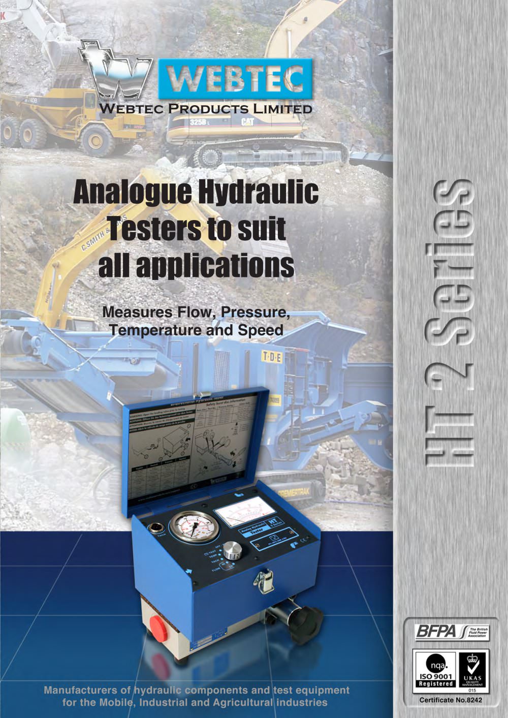 HT 2 Series Analogue Hydraulic Testers - Webtec Products Limited