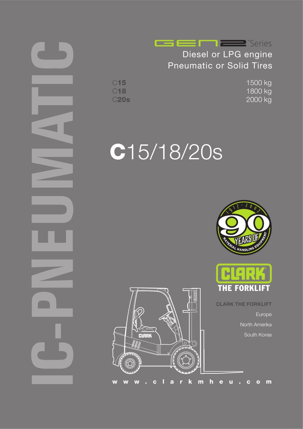 Data sheet CLARK-GEN2 C15-20s - CLARK Material Handling