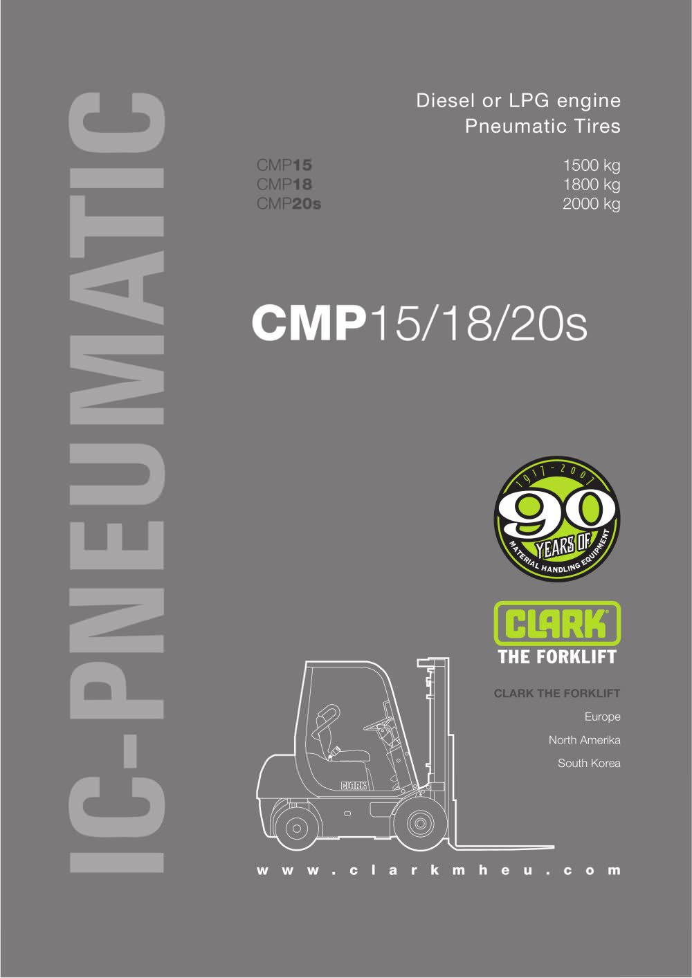 Specification sheet CLARK-CMP15-20s - CLARK Material Handling