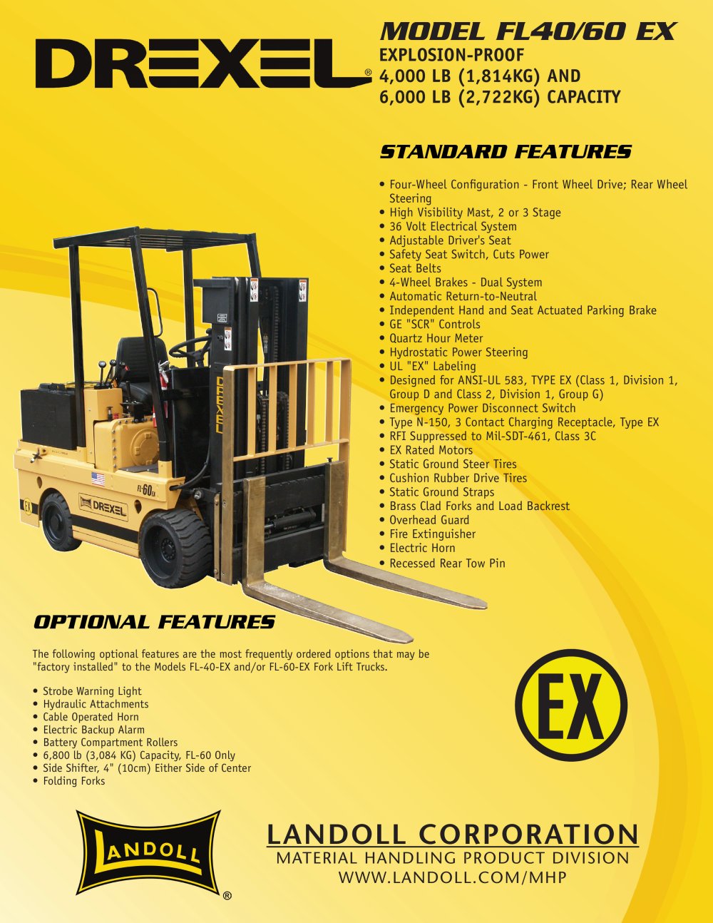 FL40/60 EX Explosion Proof VNA Forklift Truck - Landoll