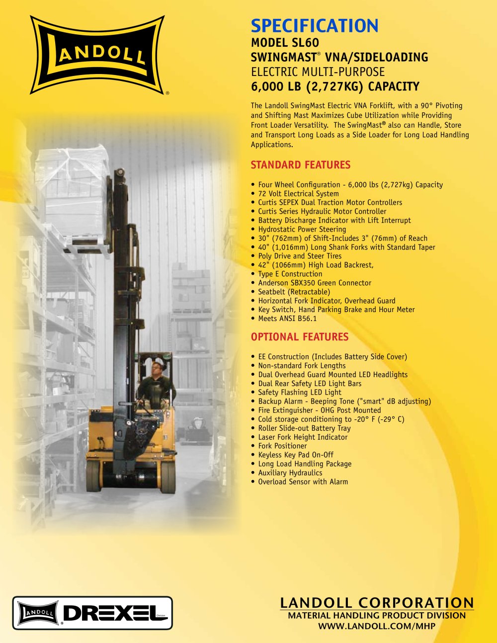 Landoll Corporation Drexel SL60 Forklift Truck - Landoll