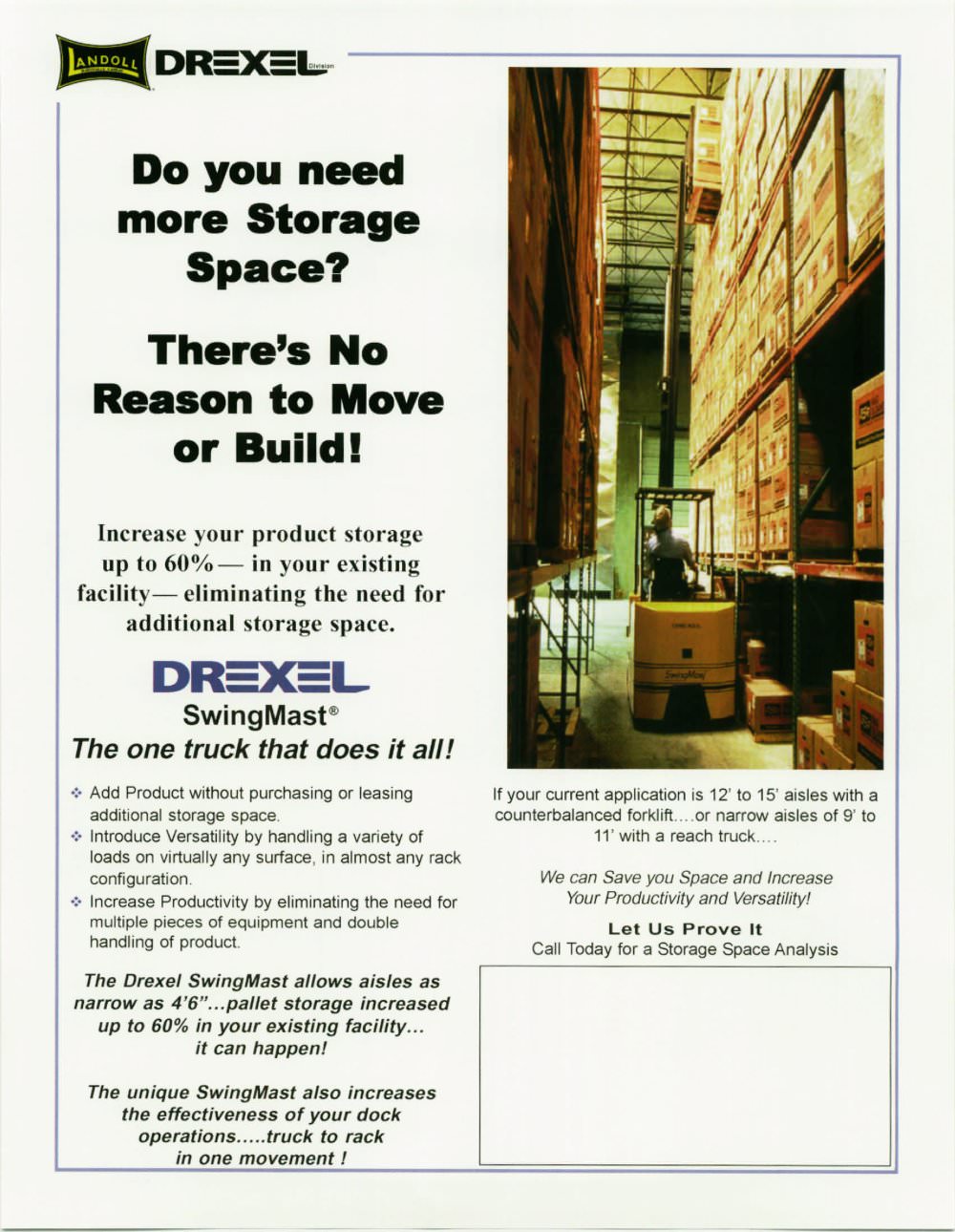 Very Narrow Aisle Forklifts - How one truck does it all - Landoll
