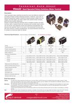 Classic Range Rotary Switches - Motor Control Sequences