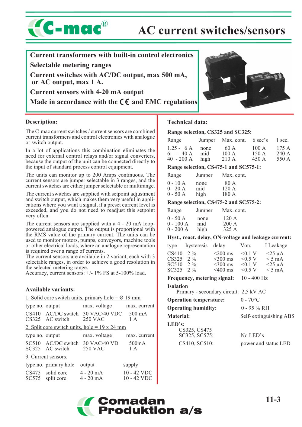 Series CS/SC - COMADAN