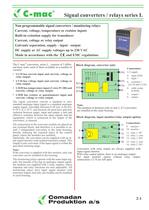 Series L, current, voltage, temperature and potentiometer converters
