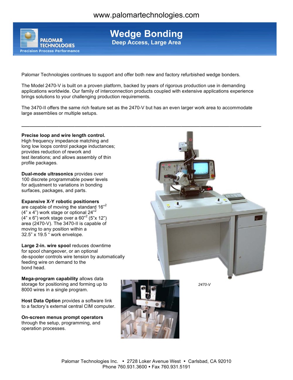 PALOMAR TECHNOLOGIES - 