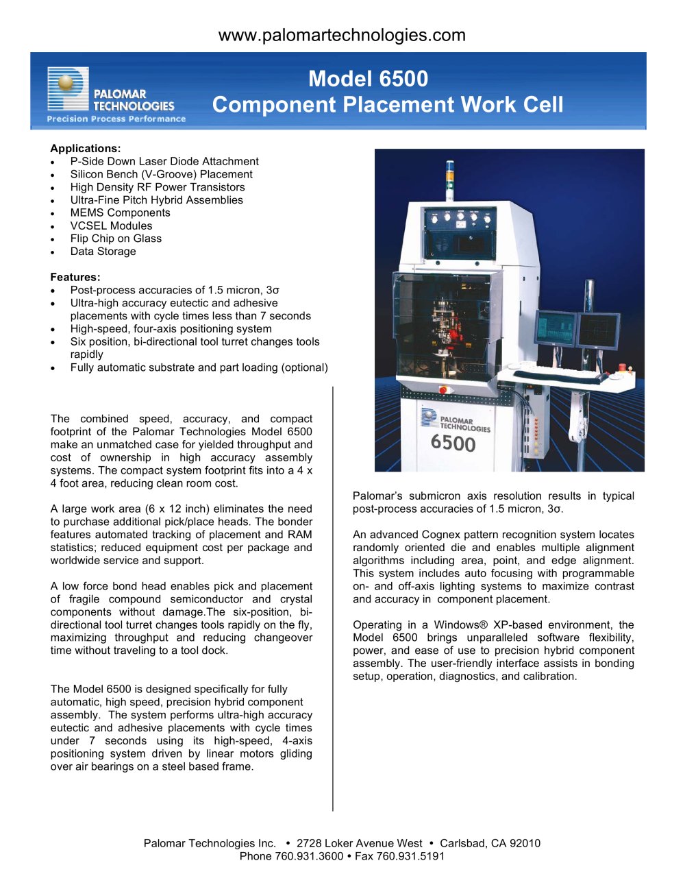 PALOMAR TECHNOLOGIES - 253135, 92853, 39991, 14388, 152592, 93292, 14664