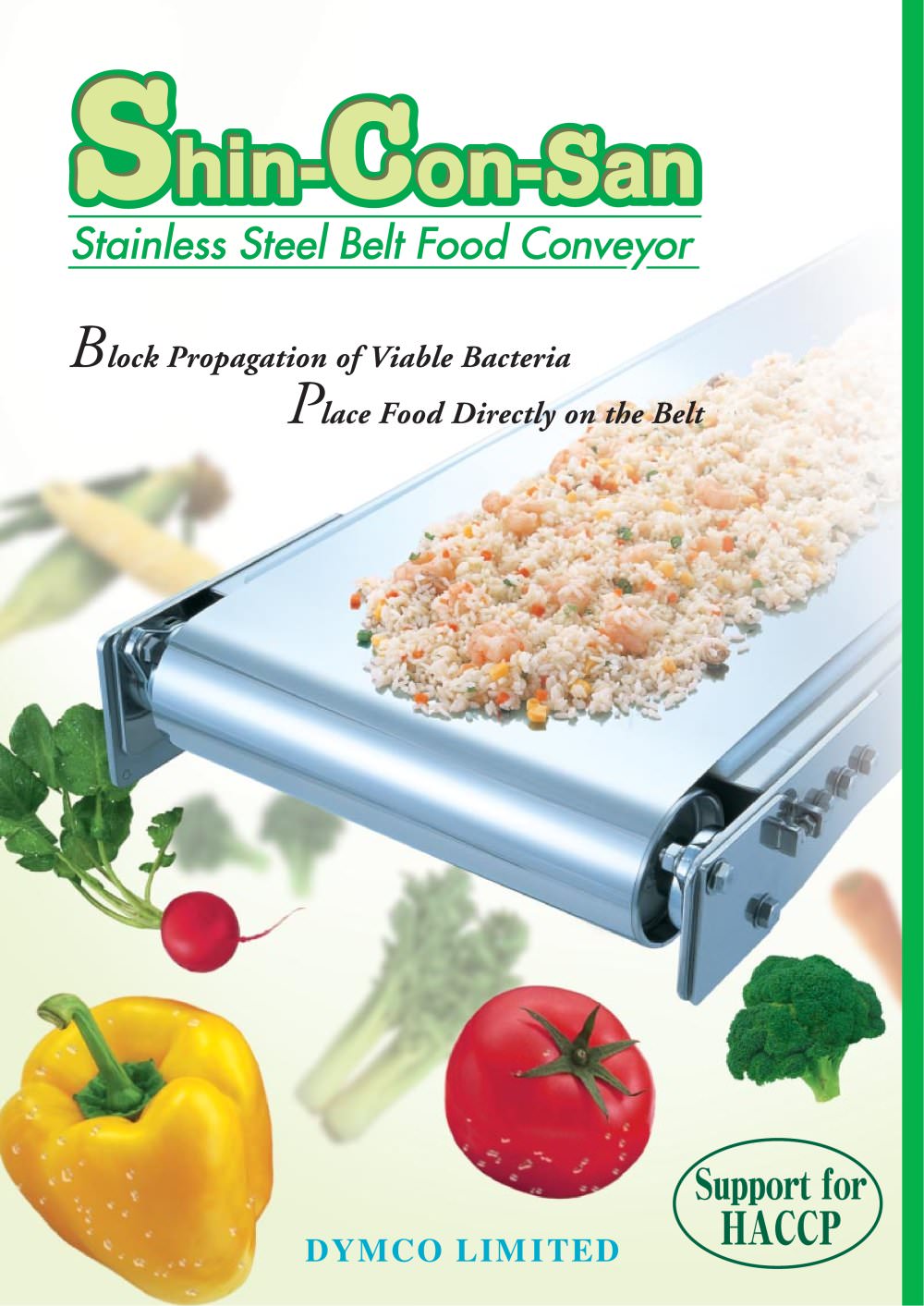 All stainless steel food conveyor - DYMCO. LTD.